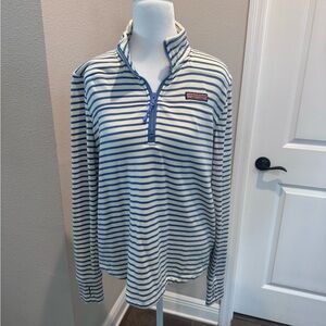 Vineyard Vines Navy and White Striped Pullover